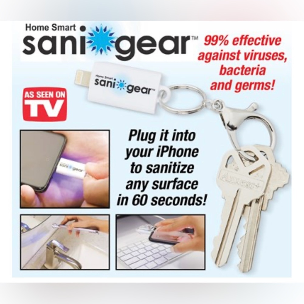 Home Smart Sani Gear Portable Ultraviolet Light Keychain Android